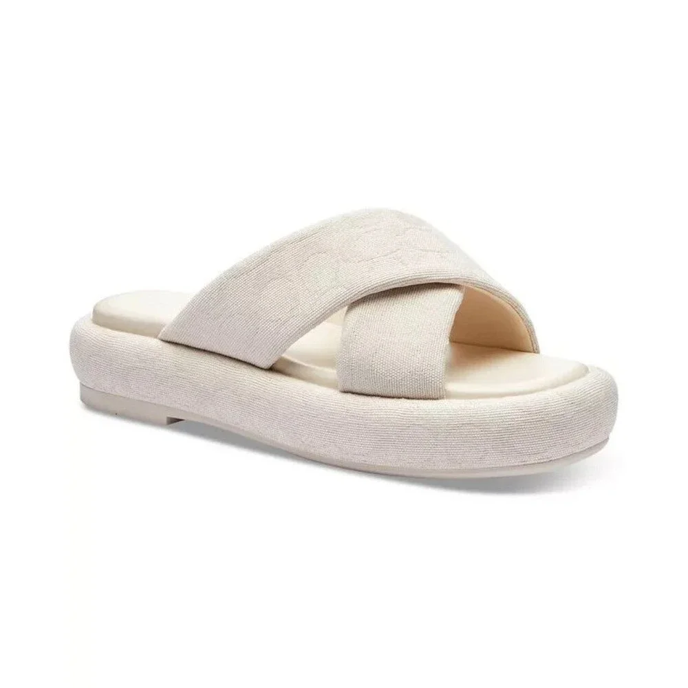 Coach Women's‎ Penelope Signature C Platform Sandals Chalk NIB $195